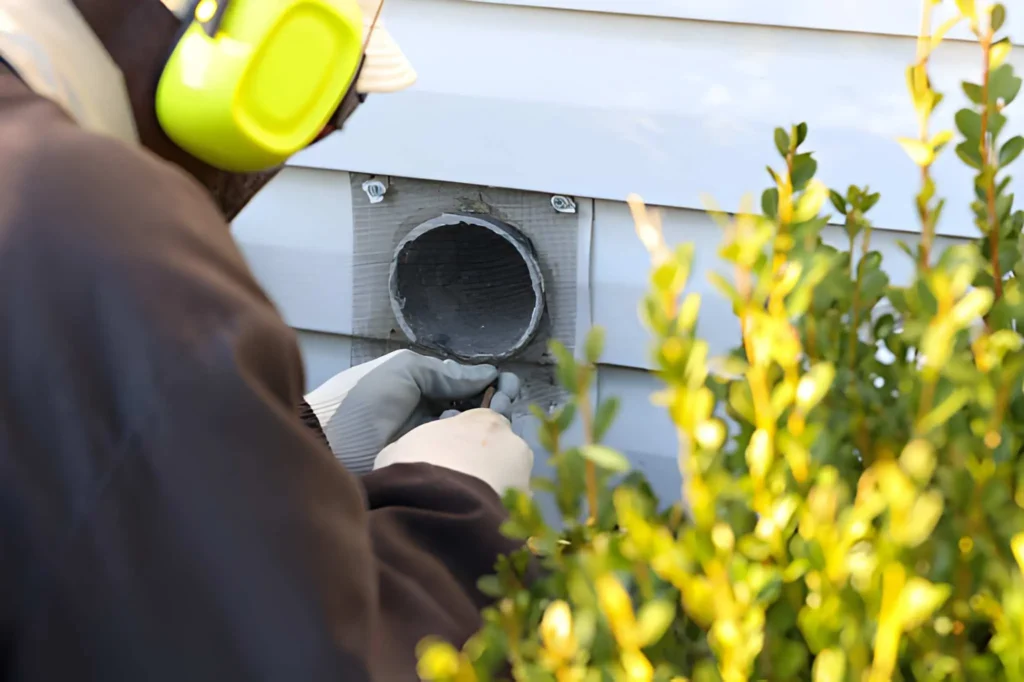 Professional Dryer Vent Repair inspection ensuring safe, efficient airflow in residential homes.